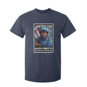 Justice For Alex Pretti T Shirt For Kid Minneapolis USA Support Gift TS12 Navy Print Your Wear