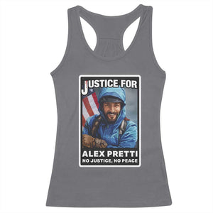 Justice For Alex Pretti Racerback Tank Top Minneapolis USA Support Gift TS12 Charcoal Print Your Wear