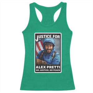 Justice For Alex Pretti Racerback Tank Top Minneapolis USA Support Gift TS12 Irish Green Print Your Wear