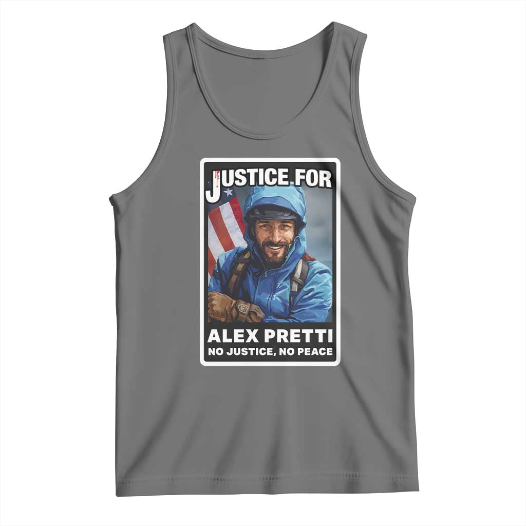 Justice For Alex Pretti Tank Top Minneapolis USA Support Gift TS12 Black Heather Print Your Wear