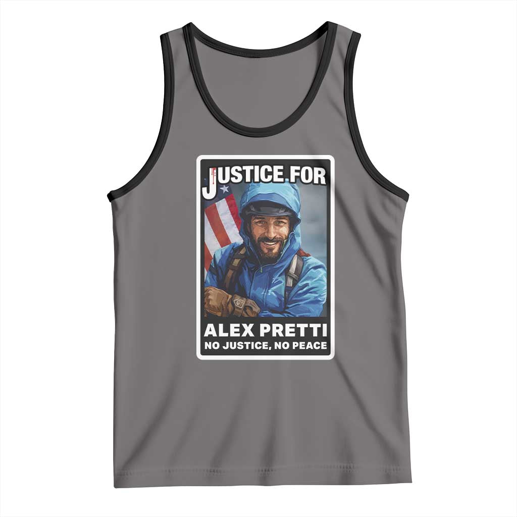 Justice For Alex Pretti Tank Top Minneapolis USA Support Gift TS12 Deep Heather Black Print Your Wear