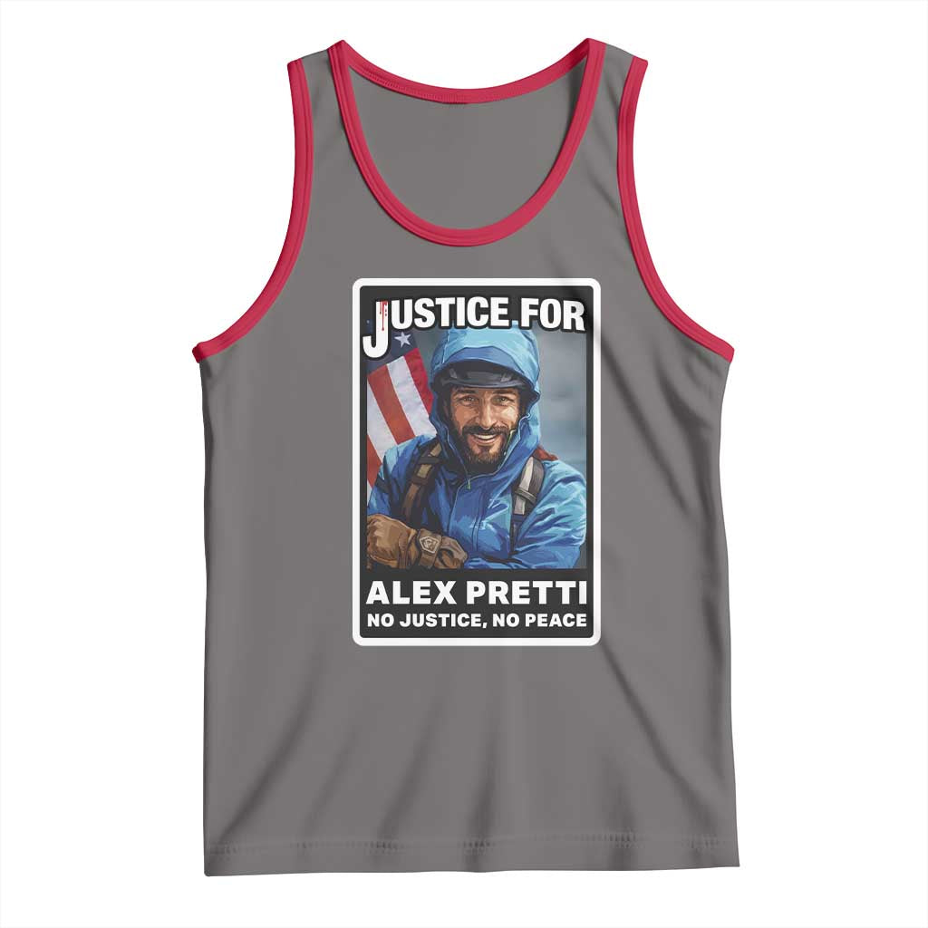 Justice For Alex Pretti Tank Top Minneapolis USA Support Gift TS12 Deep Heather Red Print Your Wear