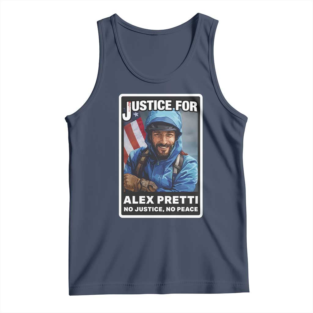 Justice For Alex Pretti Tank Top Minneapolis USA Support Gift TS12 Navy Print Your Wear