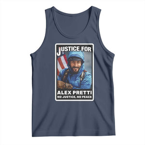 Justice For Alex Pretti Tank Top Minneapolis USA Support Gift TS12 Navy Print Your Wear