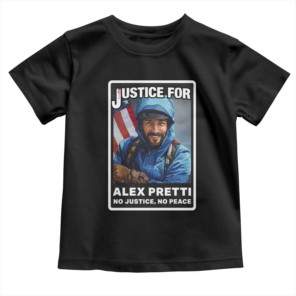 Justice For Alex Pretti Toddler T Shirt Minneapolis USA Support Gift TS12 Black Print Your Wear