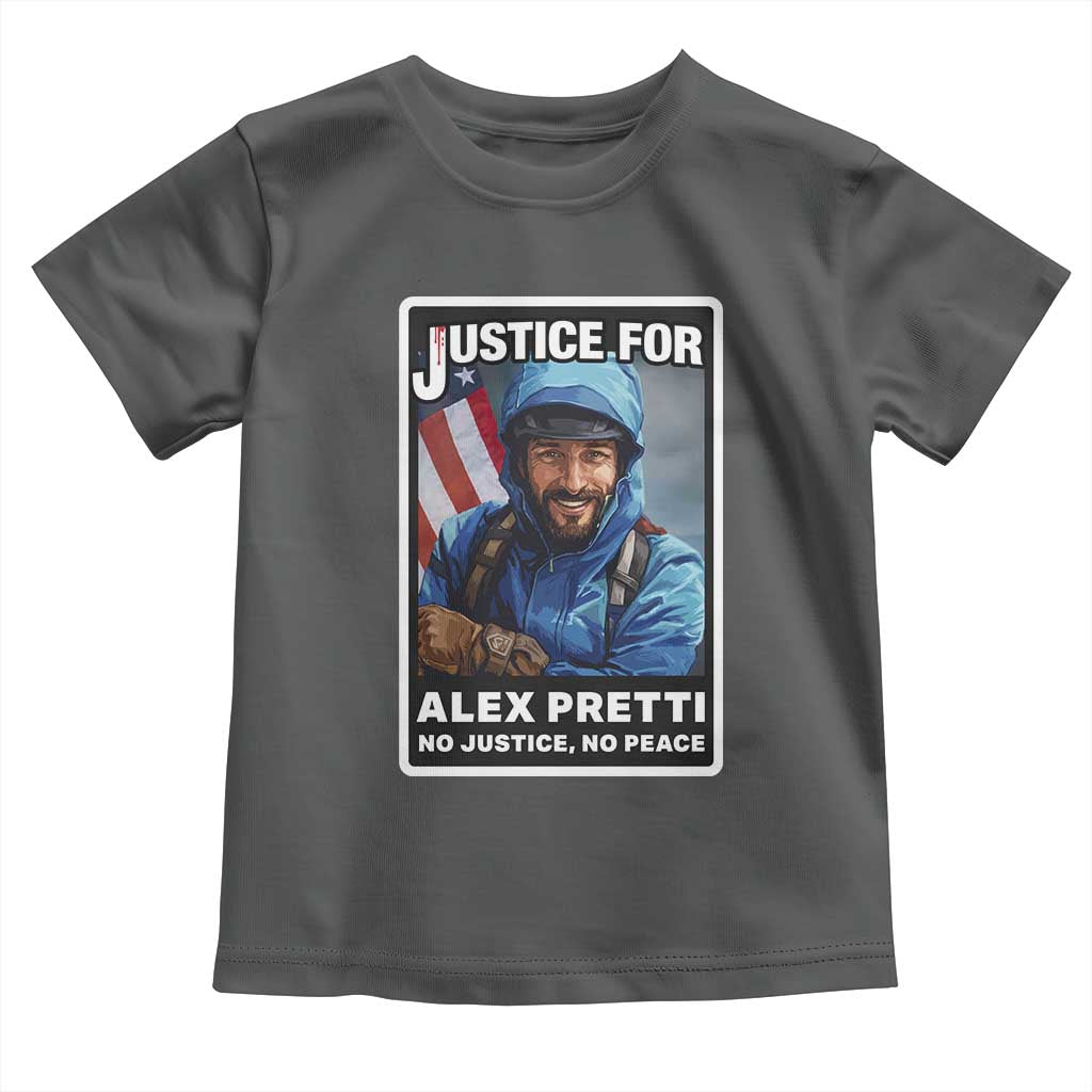 Justice For Alex Pretti Toddler T Shirt Minneapolis USA Support Gift TS12 Dark Heather Print Your Wear