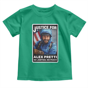 Justice For Alex Pretti Toddler T Shirt Minneapolis USA Support Gift TS12 Irish Green Print Your Wear