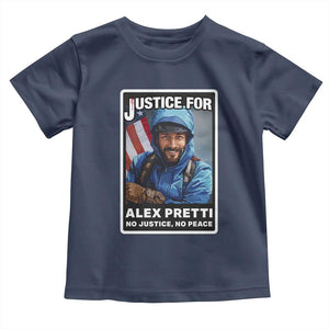 Justice For Alex Pretti Toddler T Shirt Minneapolis USA Support Gift TS12 Navy Print Your Wear