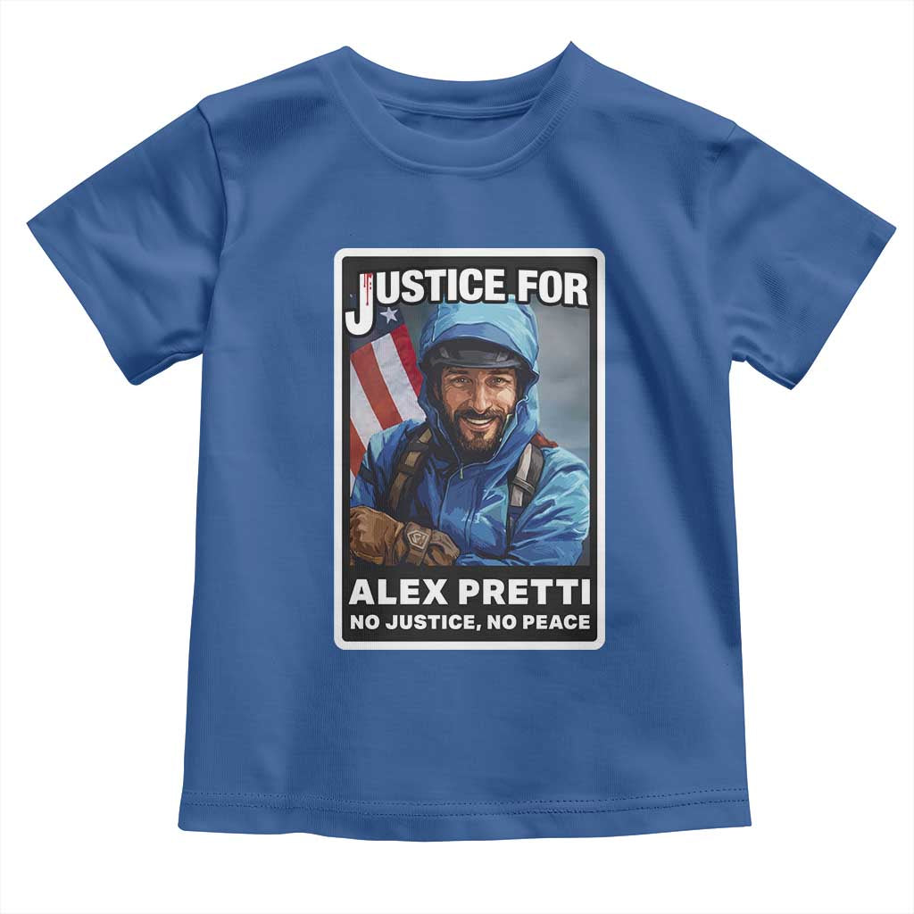 Justice For Alex Pretti Toddler T Shirt Minneapolis USA Support Gift TS12 Royal Blue Print Your Wear