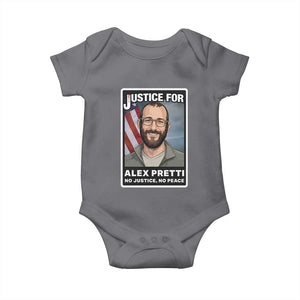 American Flag Minneapolis Support For Alex Gift Baby Onesie TS12 Charcoal Print Your Wear