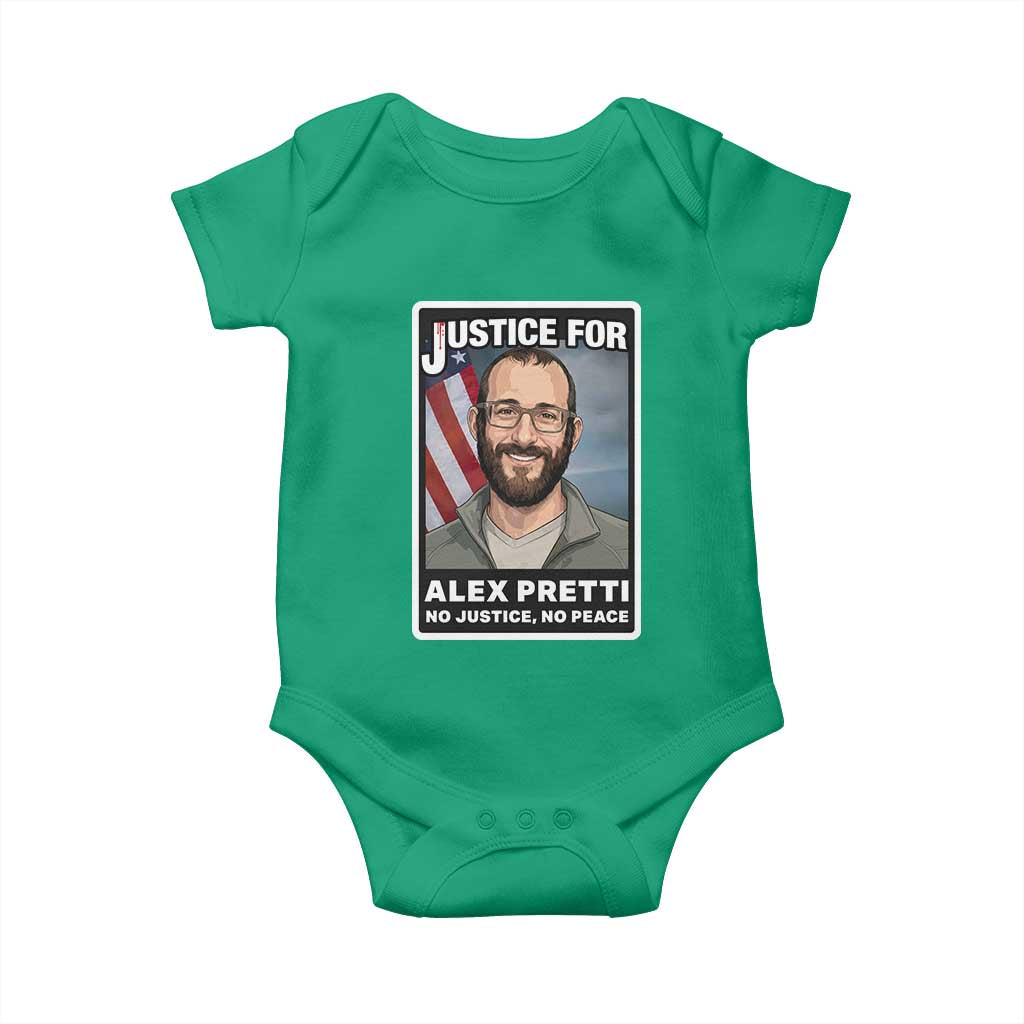 American Flag Minneapolis Support For Alex Gift Baby Onesie TS12 Irish Green Print Your Wear