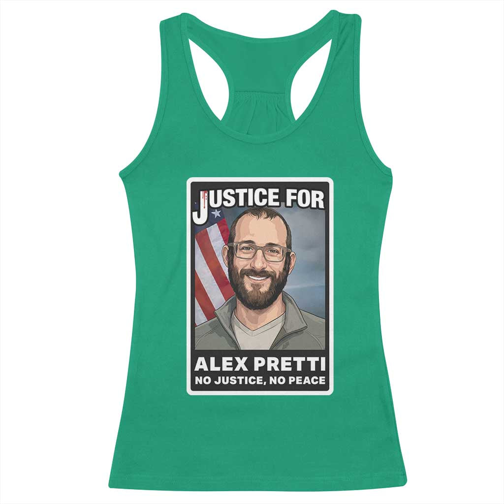 American Flag Minneapolis Support For Alex Gift Racerback Tank Top TS12 Irish Green Print Your Wear