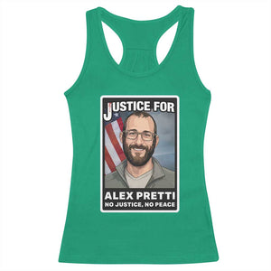American Flag Minneapolis Support For Alex Gift Racerback Tank Top TS12 Irish Green Print Your Wear