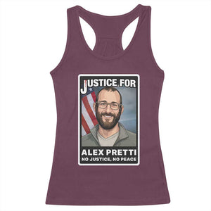 American Flag Minneapolis Support For Alex Gift Racerback Tank Top TS12 Maroon Print Your Wear