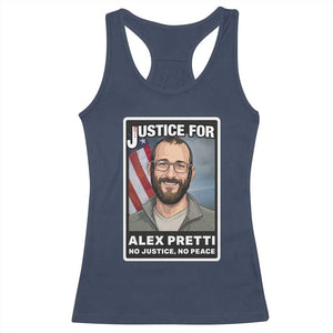American Flag Minneapolis Support For Alex Gift Racerback Tank Top TS12 Navy Print Your Wear