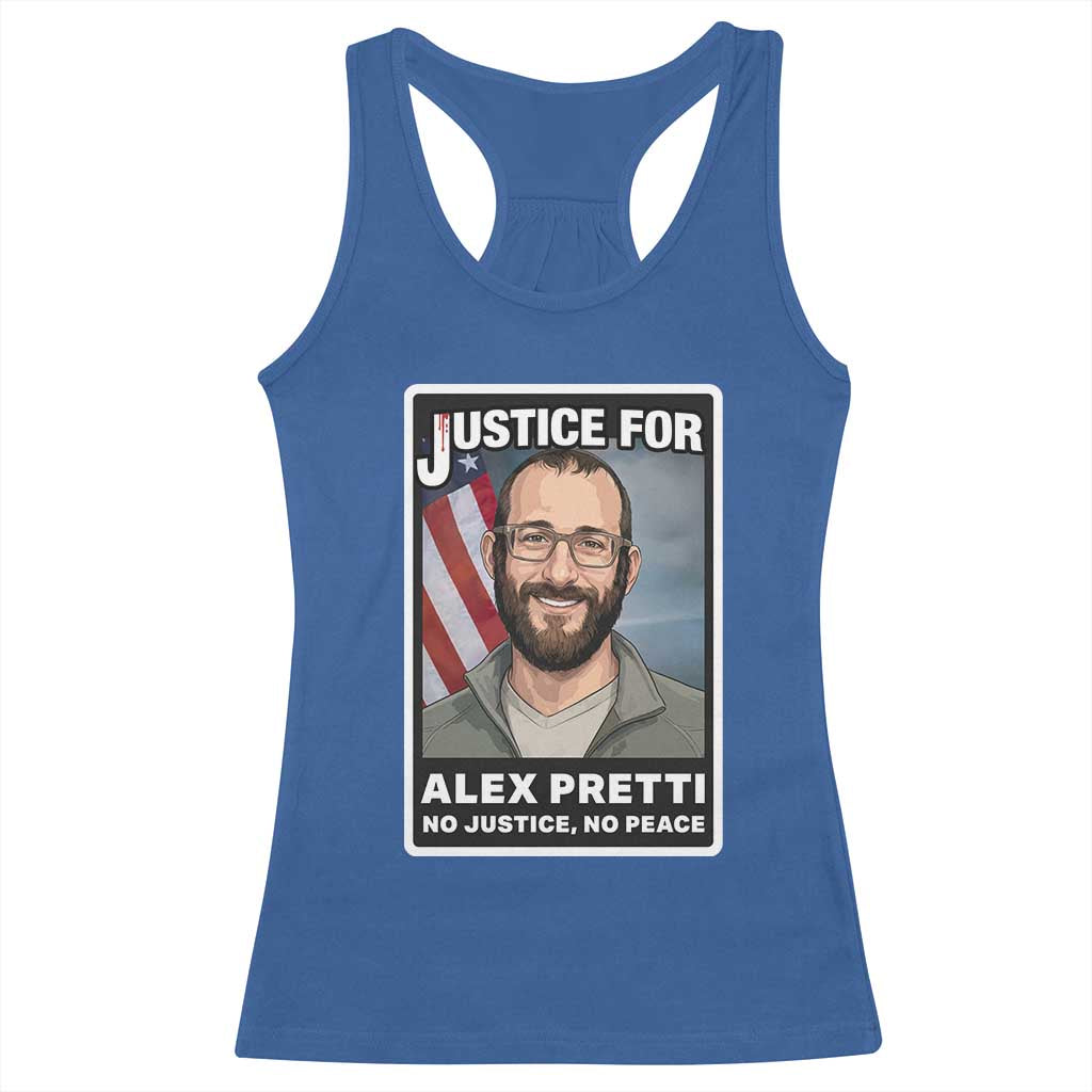 American Flag Minneapolis Support For Alex Gift Racerback Tank Top TS12 Royal Blue Print Your Wear