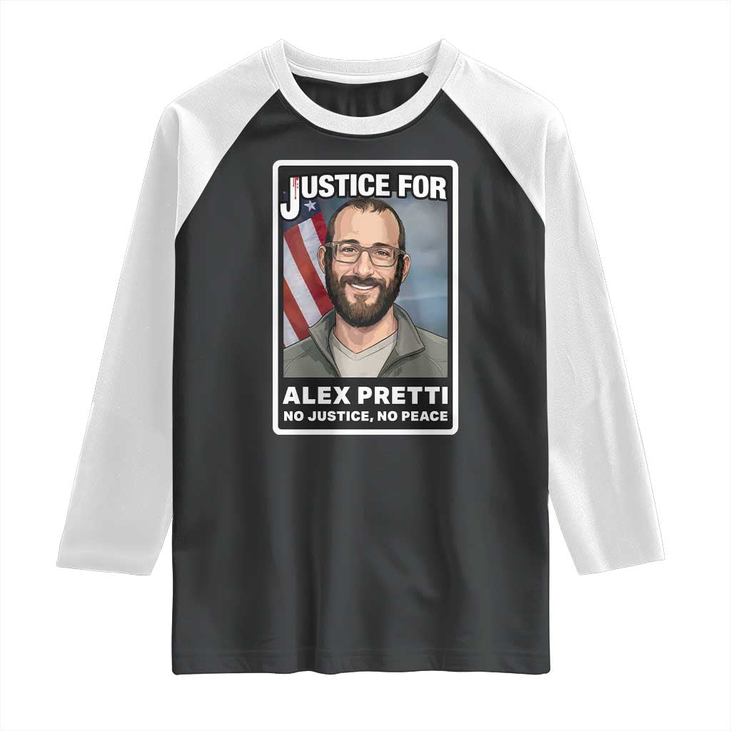 American Flag Minneapolis Support For Alex Gift Raglan Shirt TS12 Black White Print Your Wear