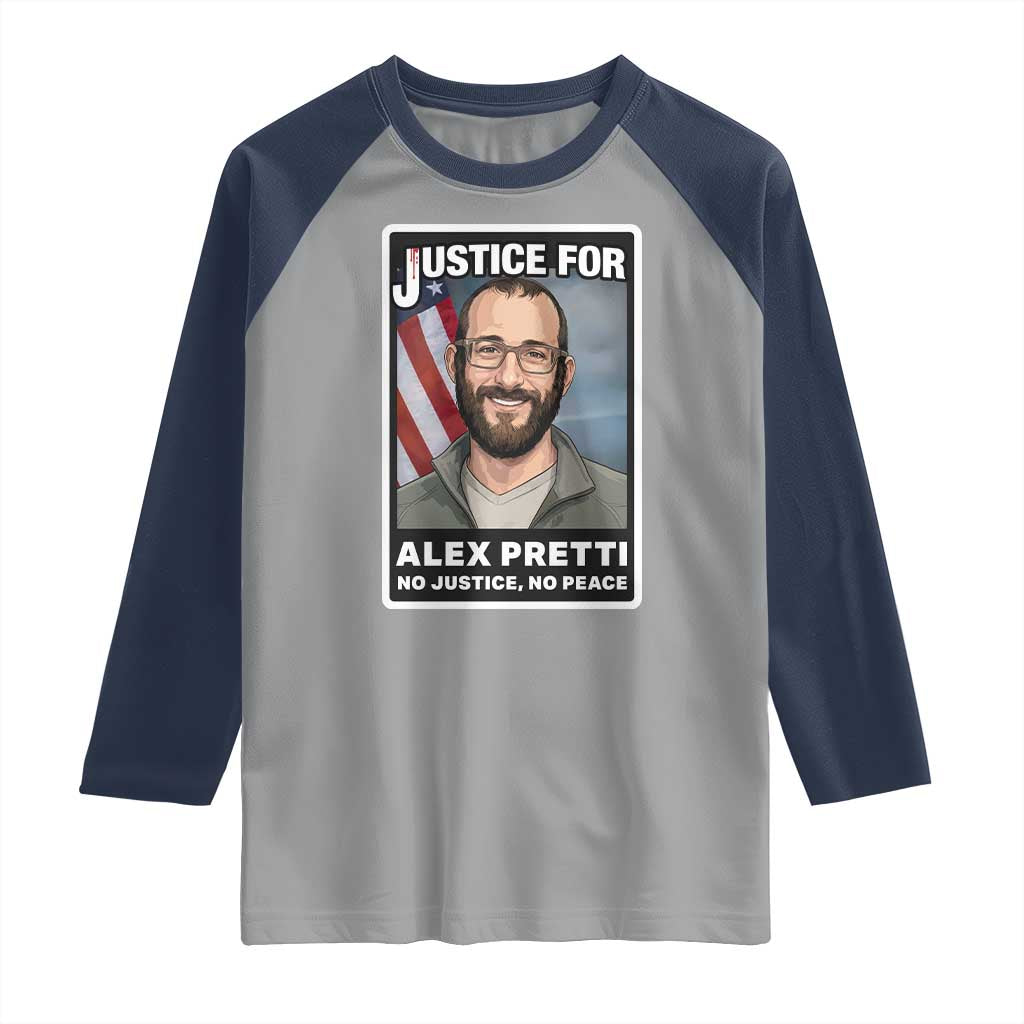 American Flag Minneapolis Support For Alex Gift Raglan Shirt TS12 Sport Gray Navy Print Your Wear