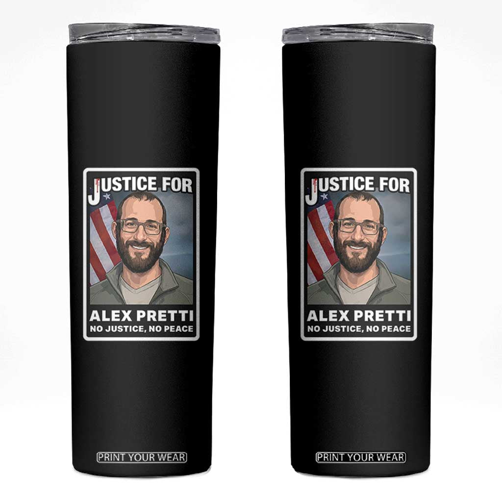 American Flag Minneapolis Support For Alex Gift Skinny Tumbler TS12 Black Print Your Wear