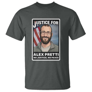 American Flag Minneapolis Support For Alex Gift T Shirt TS12 Dark Heather Print Your Wear