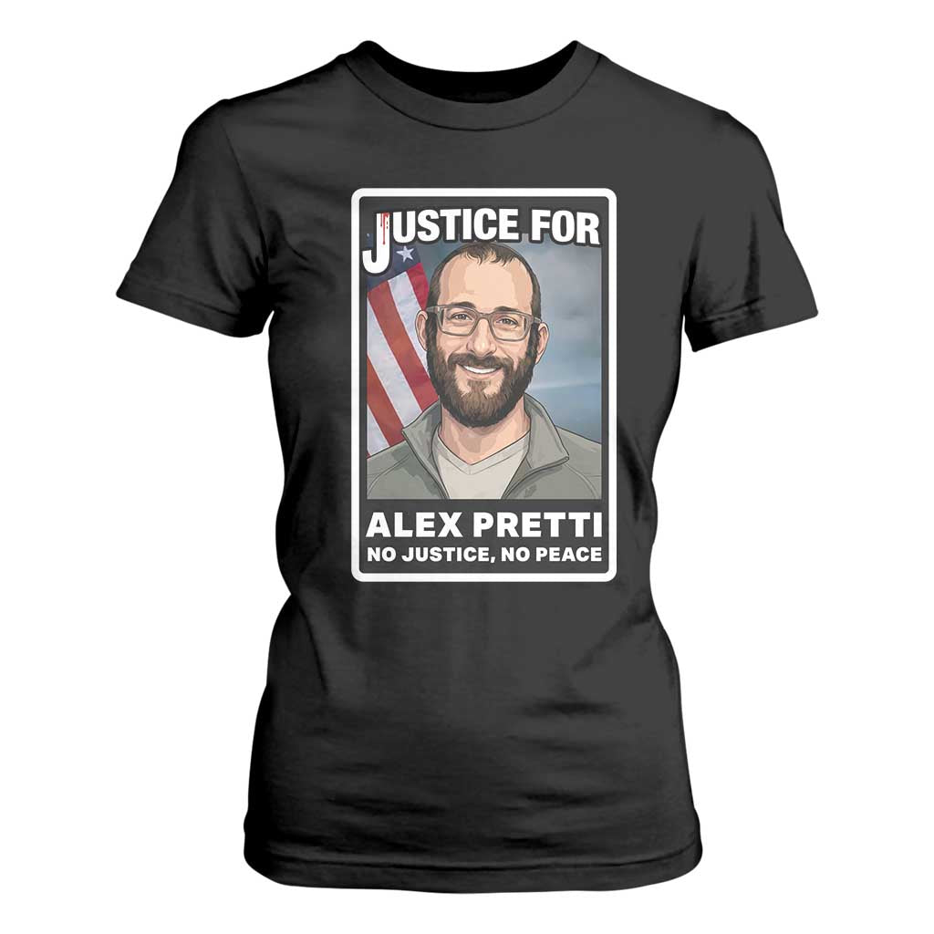 American Flag Minneapolis Support For Alex Gift T Shirt For Women TS12 Black Print Your Wear