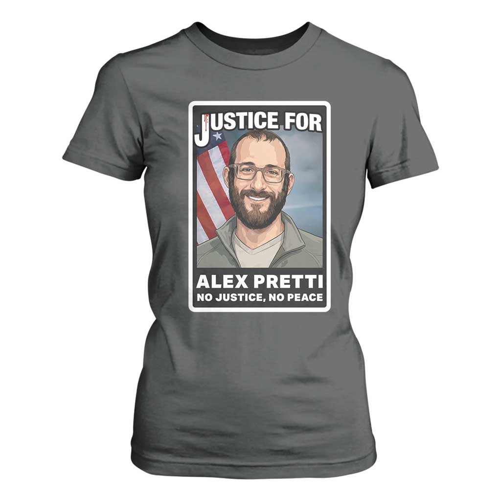 American Flag Minneapolis Support For Alex Gift T Shirt For Women TS12 Dark Heather Print Your Wear