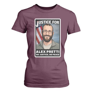 American Flag Minneapolis Support For Alex Gift T Shirt For Women TS12 Maroon Print Your Wear