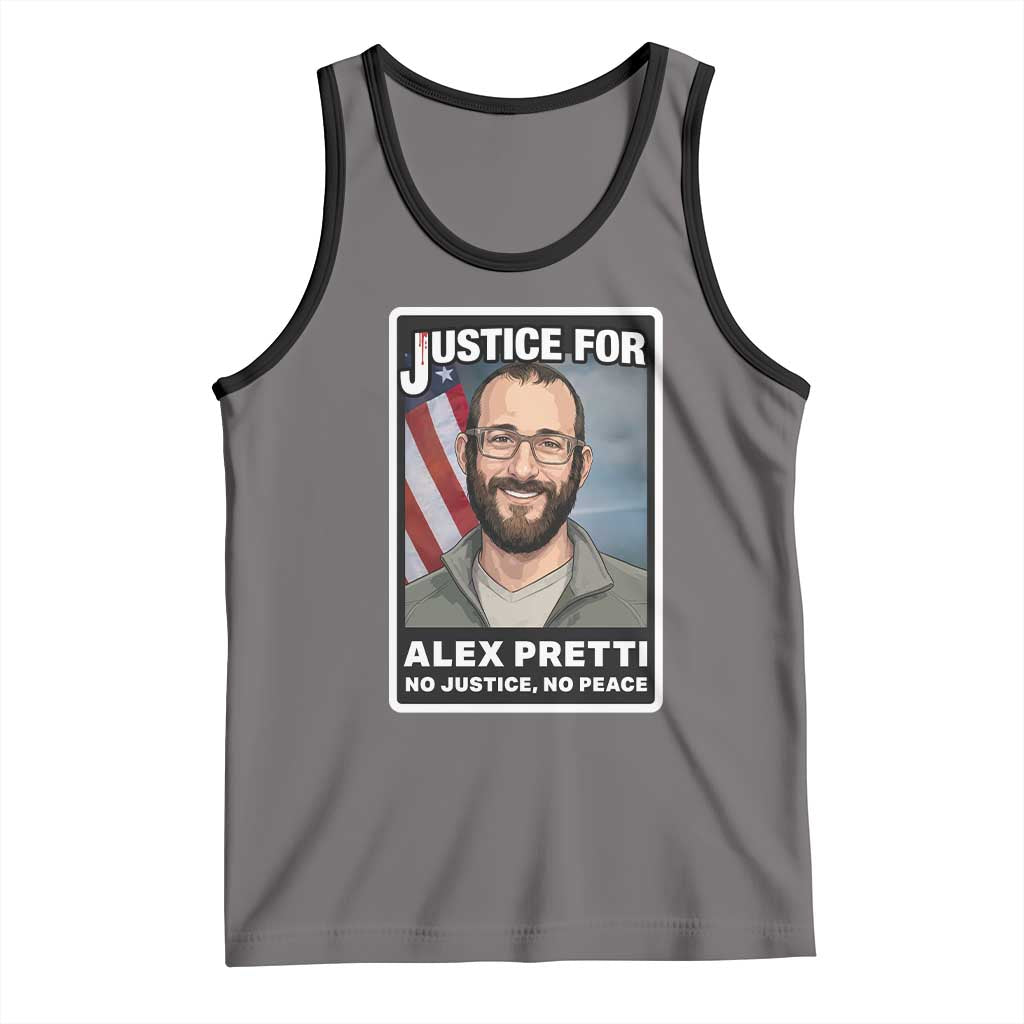 American Flag Minneapolis Support For Alex Gift Tank Top TS12 Deep Heather Black Print Your Wear