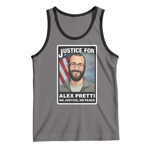 American Flag Minneapolis Support For Alex Gift Tank Top TS12 Deep Heather Black Print Your Wear