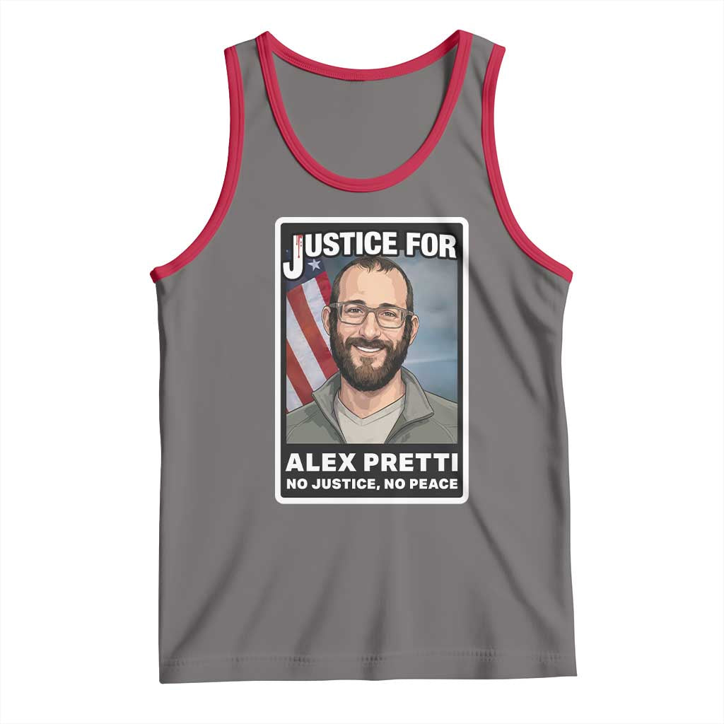 American Flag Minneapolis Support For Alex Gift Tank Top TS12 Deep Heather Red Print Your Wear