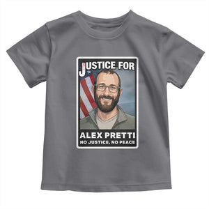 American Flag Minneapolis Support For Alex Gift Toddler T Shirt TS12 Charcoal Print Your Wear
