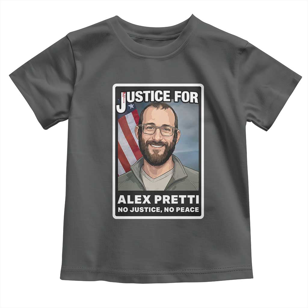 American Flag Minneapolis Support For Alex Gift Toddler T Shirt TS12 Dark Heather Print Your Wear