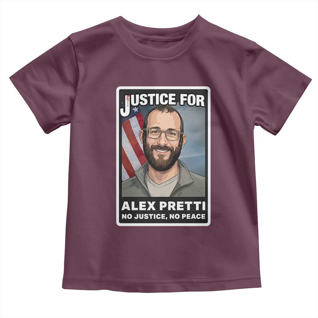 American Flag Minneapolis Support For Alex Gift Toddler T Shirt TS12 Maroon Print Your Wear