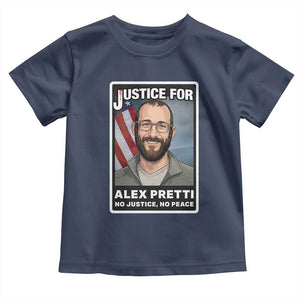 American Flag Minneapolis Support For Alex Gift Toddler T Shirt TS12 Navy Print Your Wear
