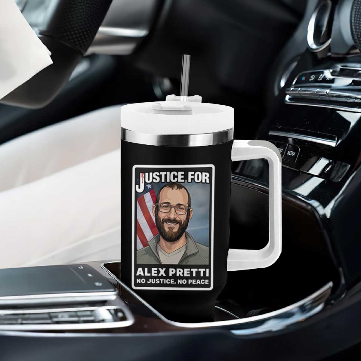 American Flag Minneapolis Support For Alex Gift Tumbler With Handle TS12 Print Your Wear