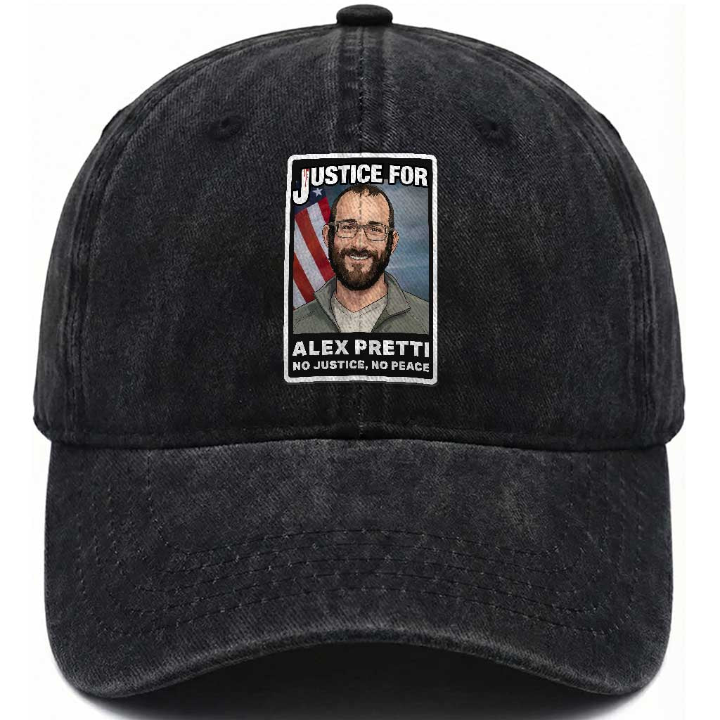 American Flag Minneapolis Support For Alex Gift Washed Cotton Baseball Cap TS12 Print Your Wear