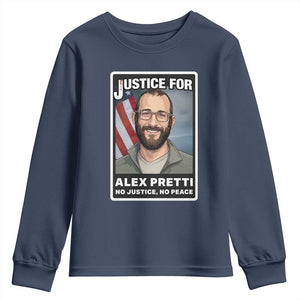 American Flag Minneapolis Support For Alex Gift Youth Sweatshirt TS12 Navy Print Your Wear