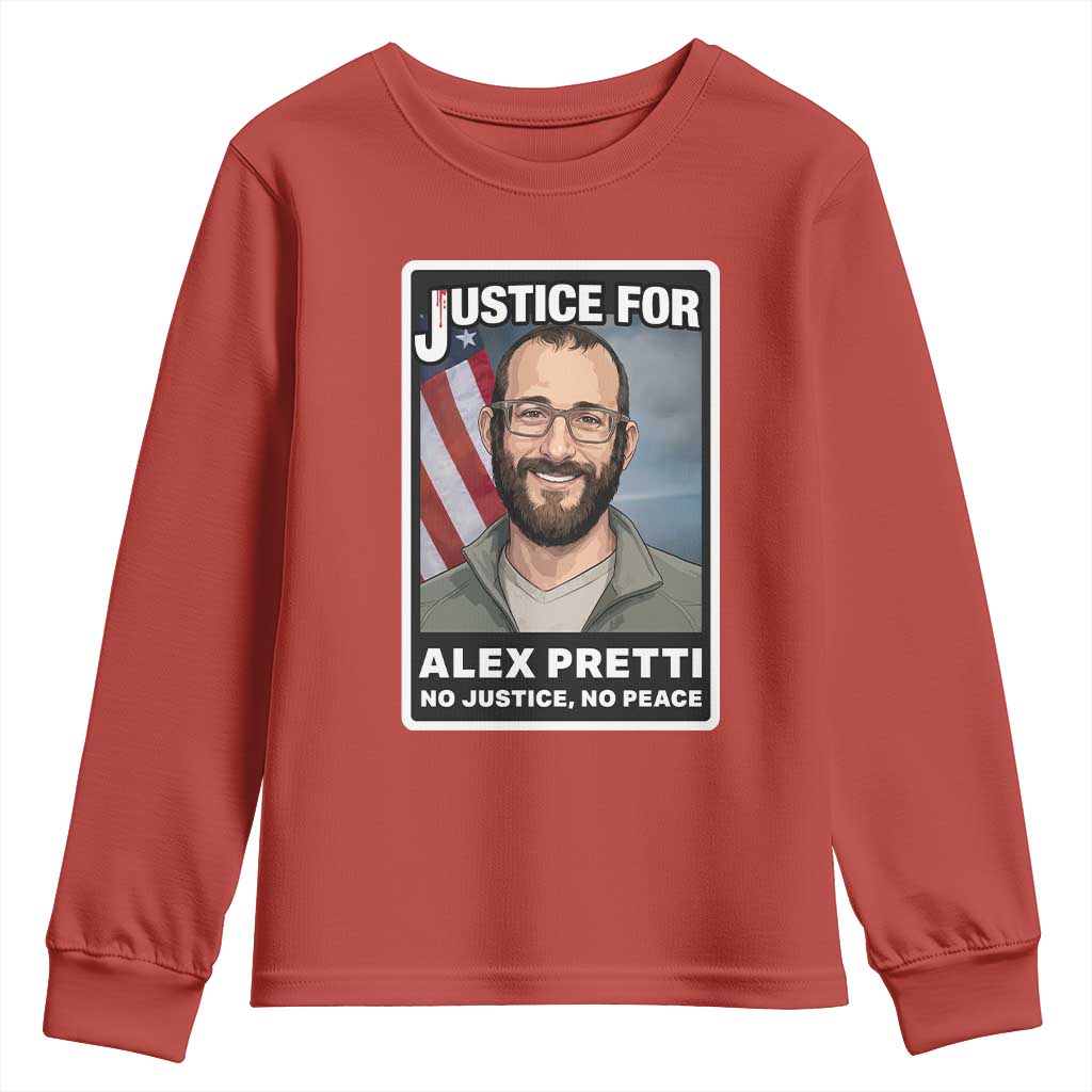 American Flag Minneapolis Support For Alex Gift Youth Sweatshirt TS12 Red Print Your Wear