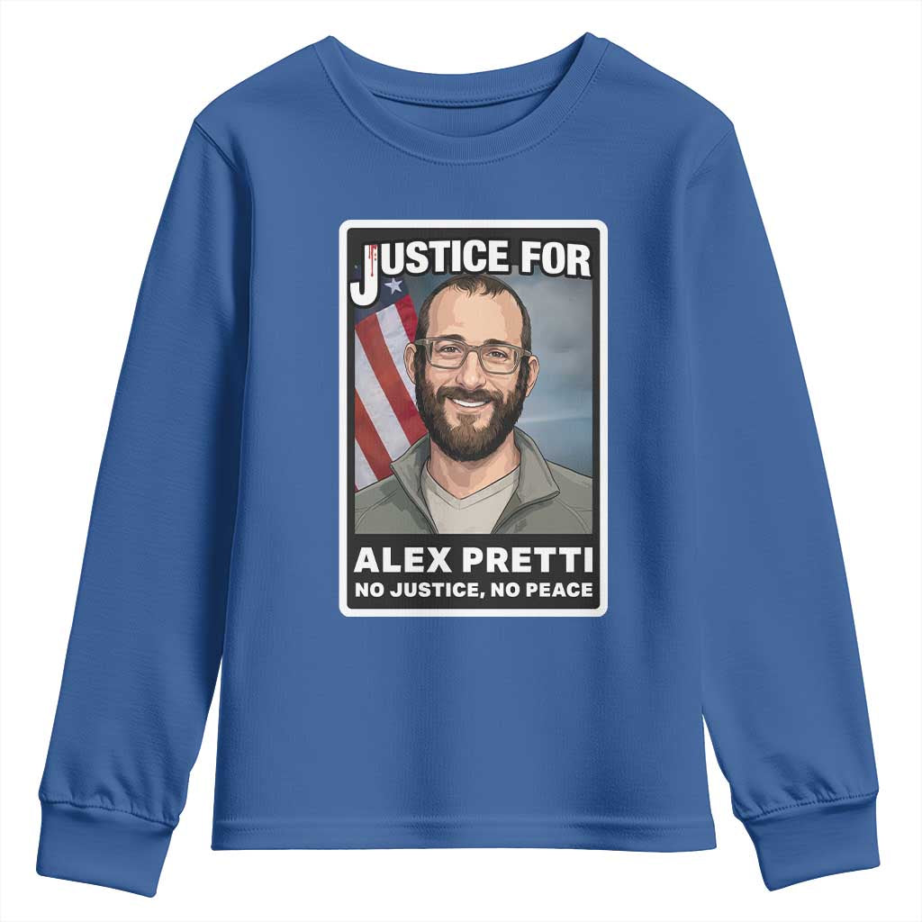 American Flag Minneapolis Support For Alex Gift Youth Sweatshirt TS12 Royal Blue Print Your Wear