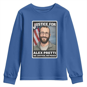 American Flag Minneapolis Support For Alex Gift Youth Sweatshirt TS12 Royal Blue Print Your Wear