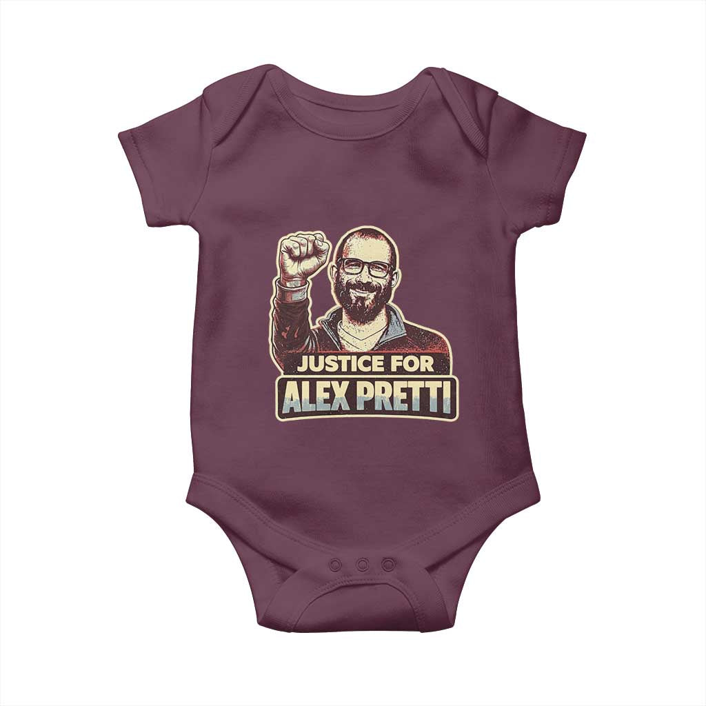 Justice For Alex Baby Onesie Minneapolis ICU Nurse Hero Support Gift TS12 Maroon Print Your Wear