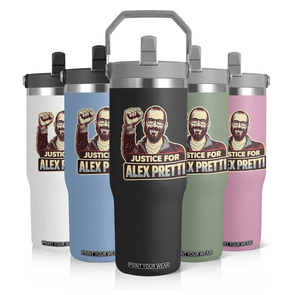 Justice For Alex Flip Straw Tumbler Minneapolis ICU Nurse Hero Support Gift TS12 Print Your Wear