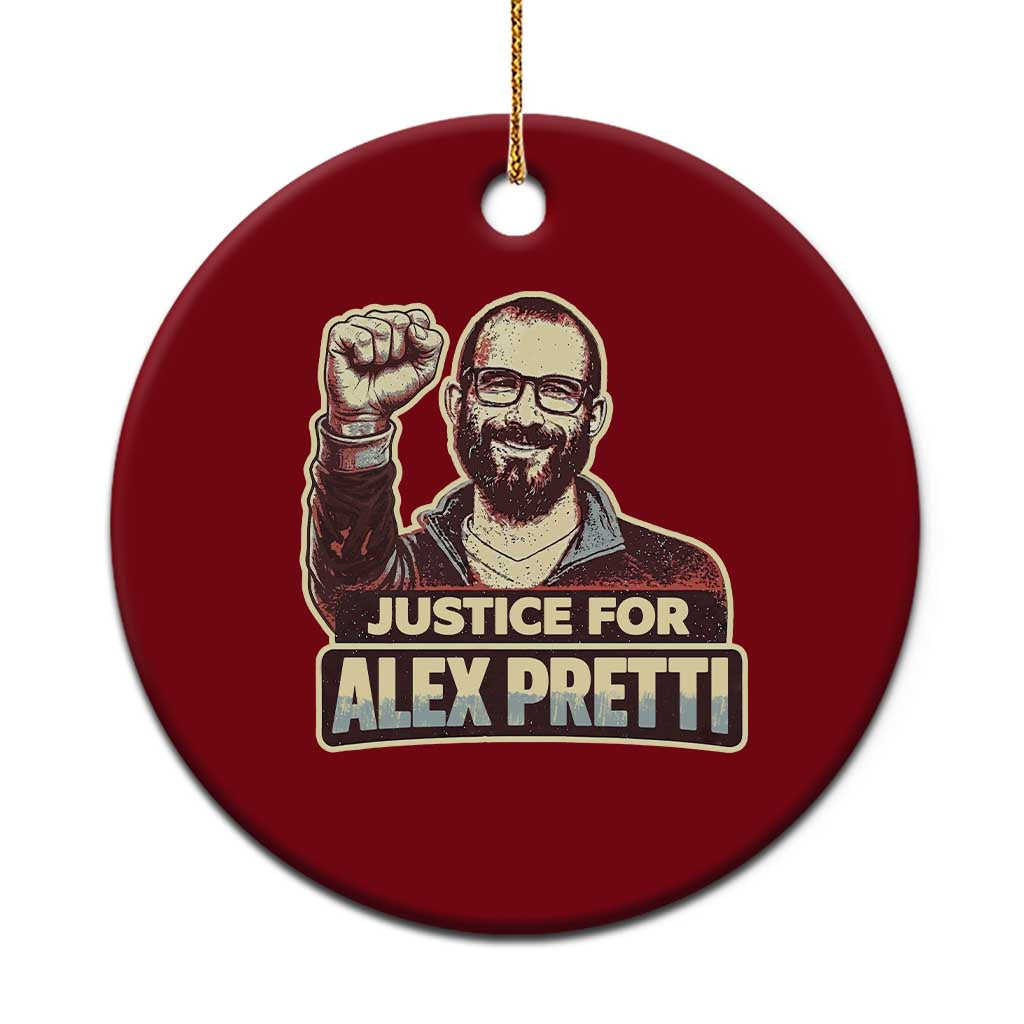 Justice For Alex Ceramic Ornament Minneapolis ICU Nurse Hero Support Gift TS12 1pc Red Print Your Wear