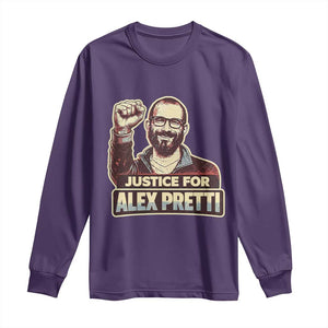 Justice For Alex Long Sleeve Shirt Minneapolis ICU Nurse Hero Support Gift TS12 Purple Print Your Wear