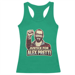 Justice For Alex Racerback Tank Top Minneapolis ICU Nurse Hero Support Gift TS12 Irish Green Print Your Wear