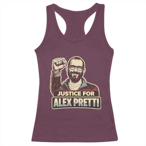 Justice For Alex Racerback Tank Top Minneapolis ICU Nurse Hero Support Gift TS12 Maroon Print Your Wear