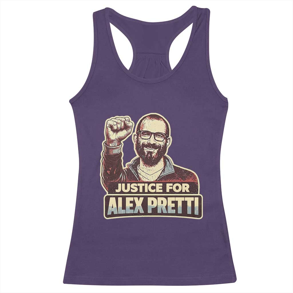 Justice For Alex Racerback Tank Top Minneapolis ICU Nurse Hero Support Gift TS12 Purple Print Your Wear