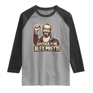 Justice For Alex Raglan Shirt Minneapolis ICU Nurse Hero Support Gift TS12 Sport Gray Black Print Your Wear