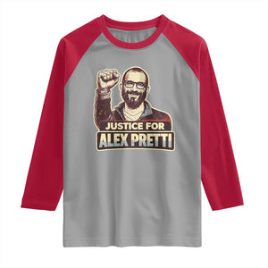 Justice For Alex Raglan Shirt Minneapolis ICU Nurse Hero Support Gift TS12 Sport Gray Red Print Your Wear