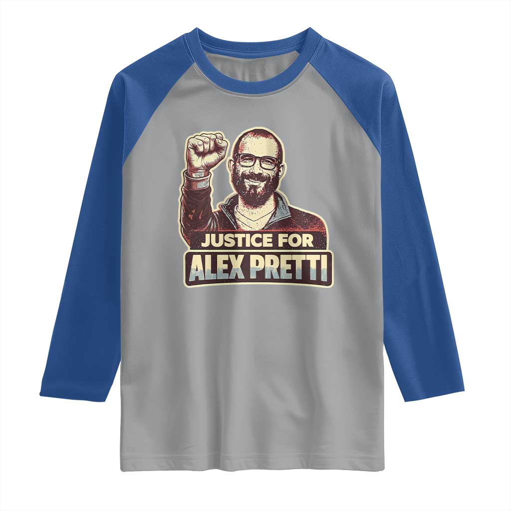 Justice For Alex Raglan Shirt Minneapolis ICU Nurse Hero Support Gift TS12 Sport Gray Royal Print Your Wear